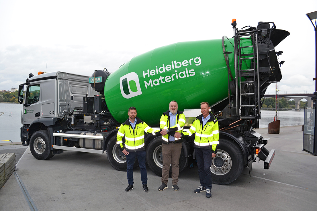 Logistikbolag för hållbara transporter Heidelberg Materials Betong och Svedin Holding