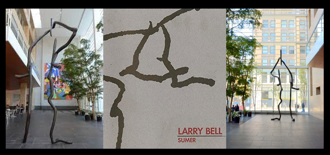 En bronskalligrafi av Larry Bell har tagit plats på en Popos i San Francisco.