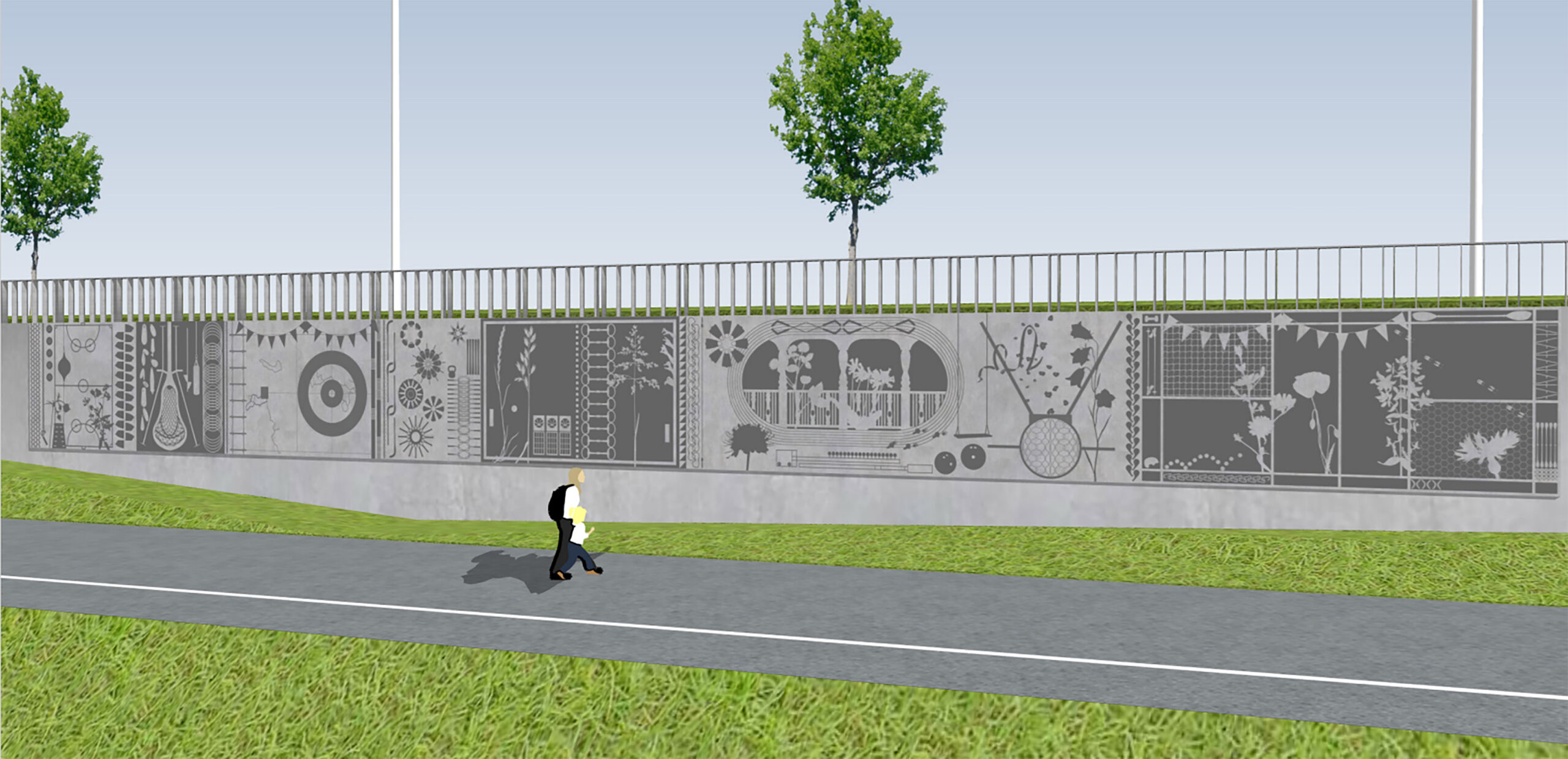 Konstnären Susanne Vollmer får uppdraget att göra en 33 meter lång konstnärlig gestaltning i grafisk betong i anslutning till den nya sporthallen som byggs på Änget i Härnösand.