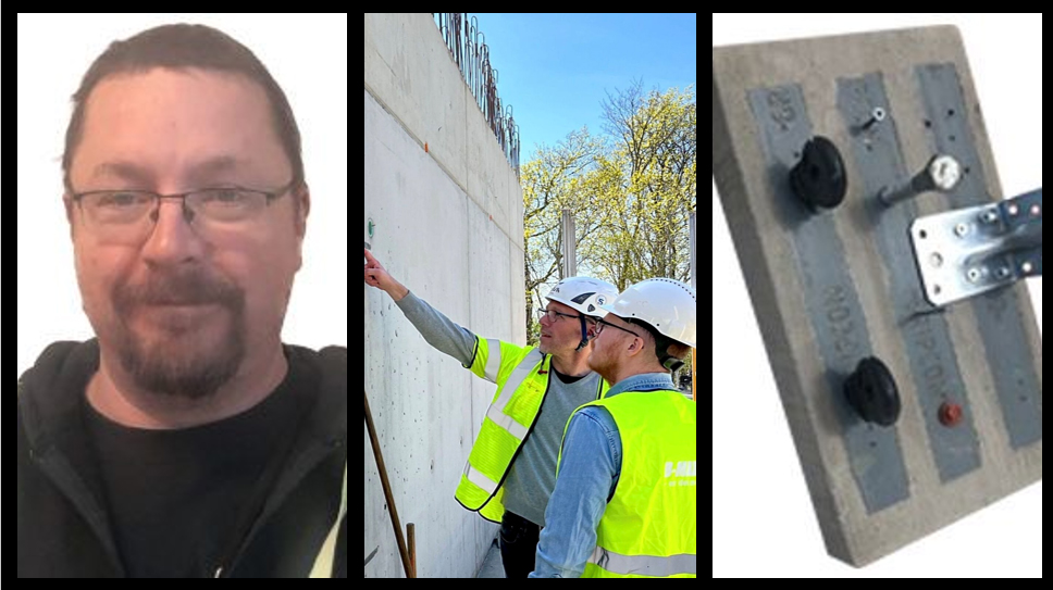Svensk ingjutningslist i återvunnet material förenklar infästning i betong – nu testas Gripcon även i platsgjuten betong.