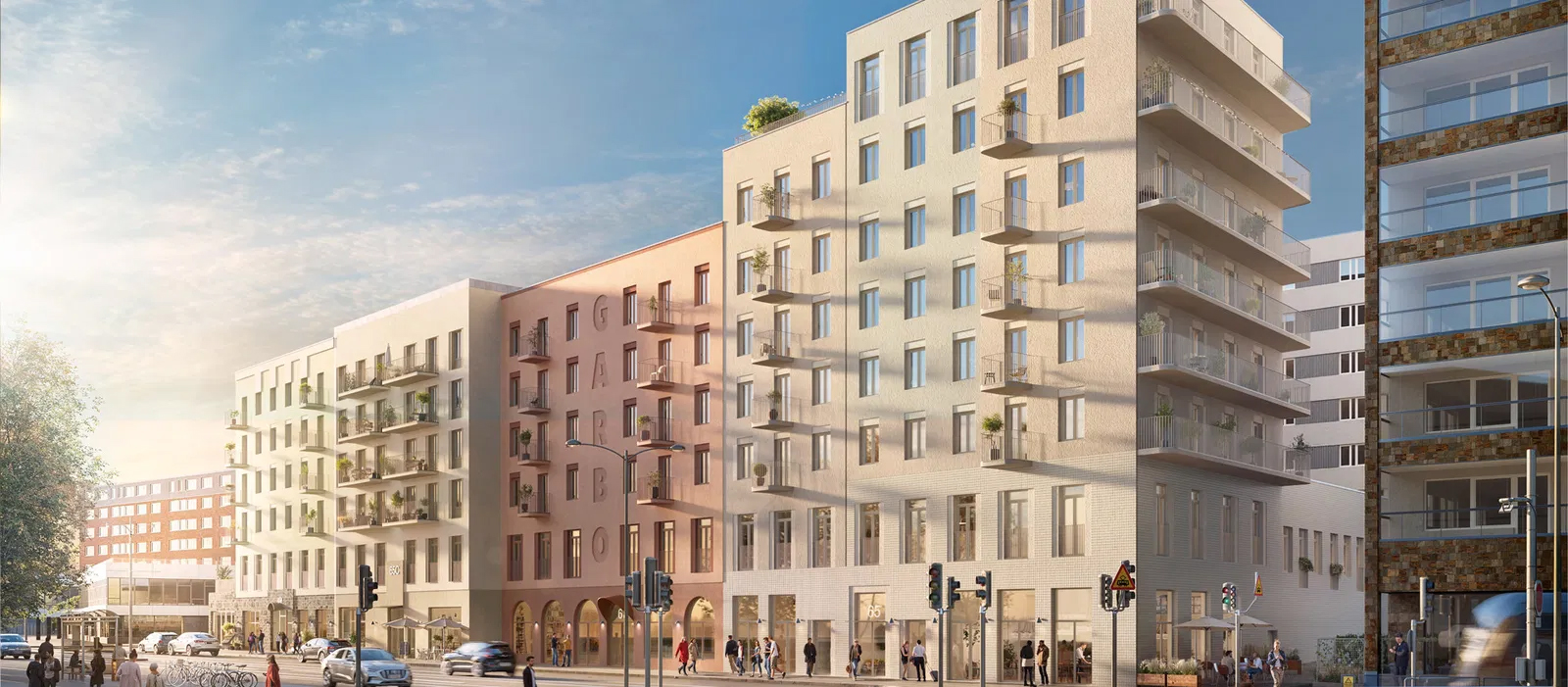 Kvarter Garbo byggs om i betong – nytt bostadsprojekt i Sundbyberg med retrostil och inflyttning 2028.