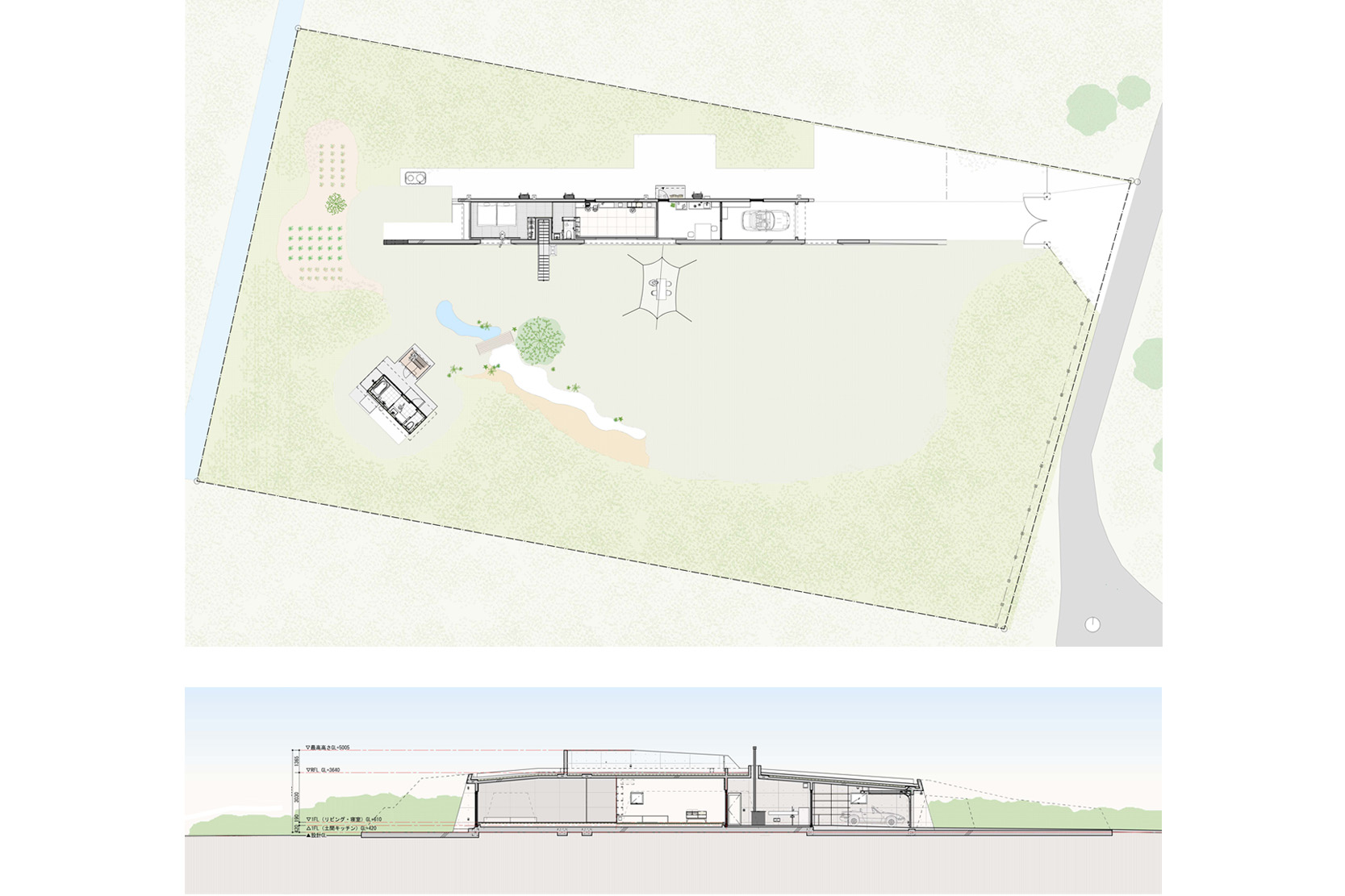 Minimalistisk betongvilla i Japan smälter samman med naturen – Isumi Villa ramar in landskapet med en 45 meter lång betongvägg.