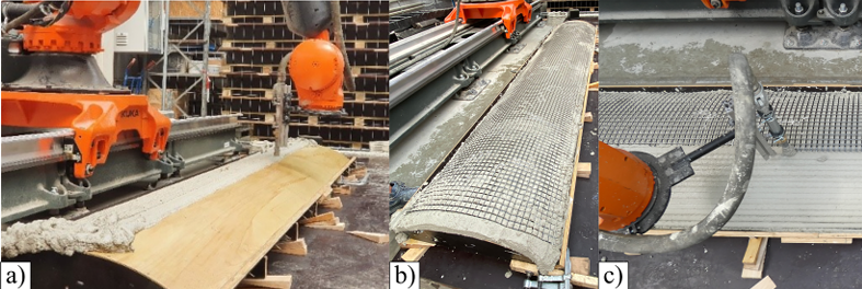 Robotiserad extrudering av textilarmerat betongskal testas i nytt tyskt projekt – utan formverk eller konventionell armering.