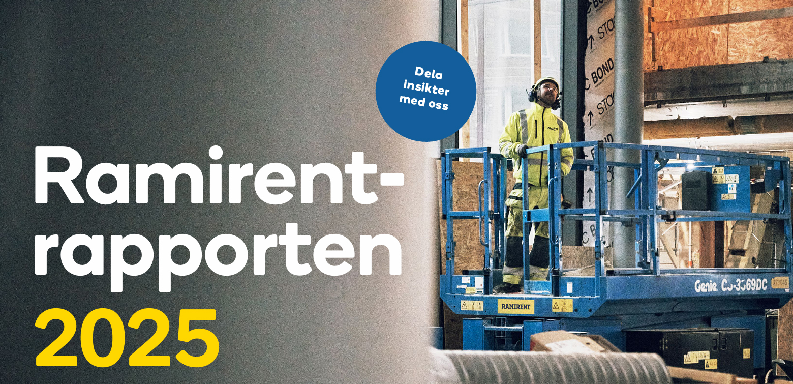 Ramirentrapporten 2025 visar att digitala och fossilfria bygglösningar finns – men används ännu i liten skala.