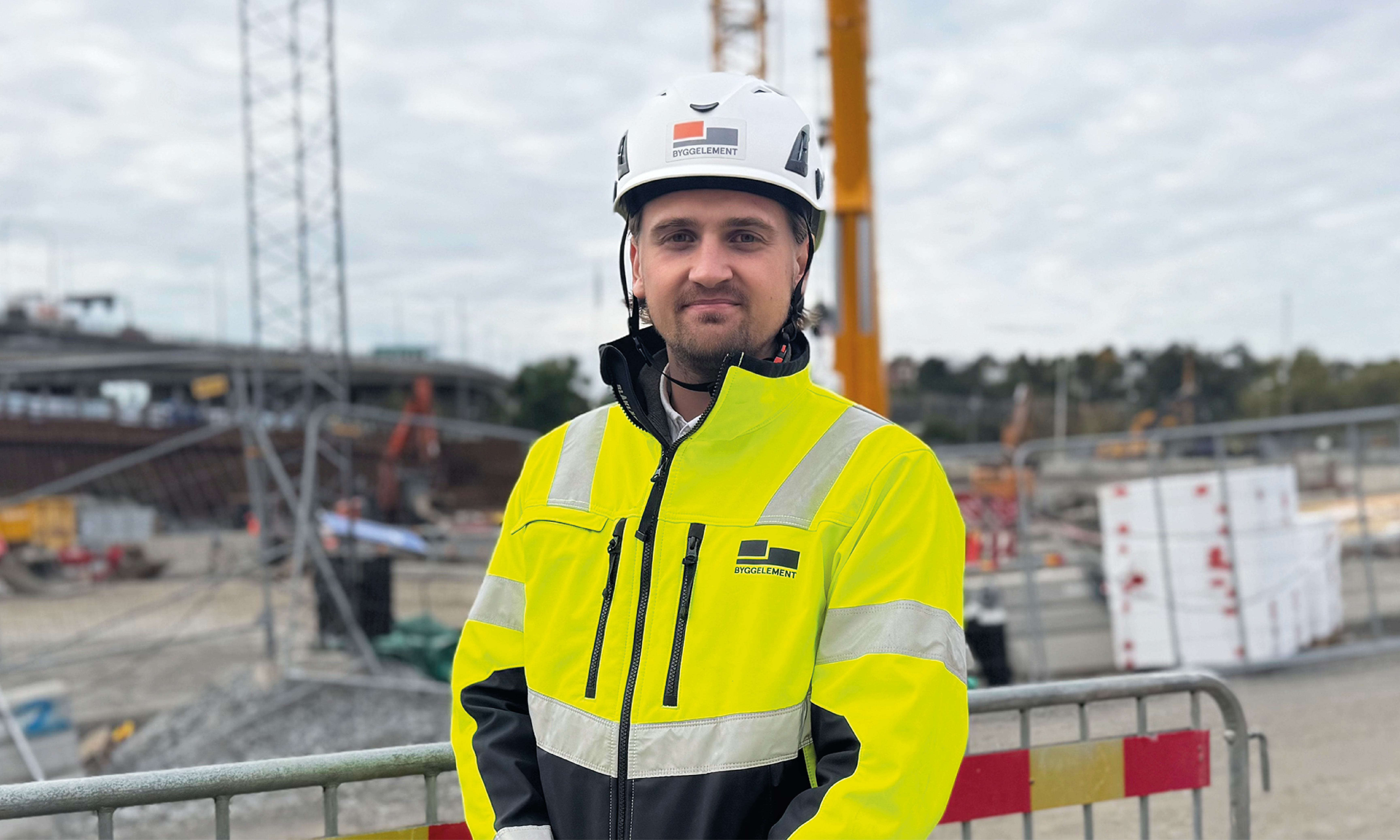 Kristoffer Larsson, projektledare på Byggelement