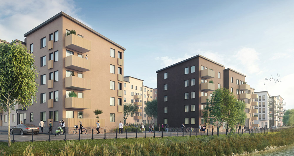 Klimatsmart betong i Bromstensstaden – ett av Byggelements största projekt med ECO-klassade massivväggar och plattbärlag.