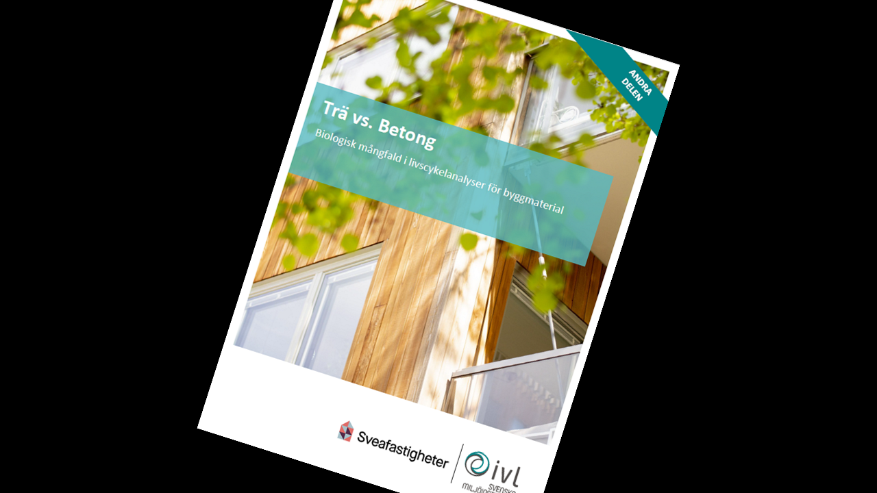 Jämförelse av trä och betong visar att betong kan ge lägre påverkan på biologisk mångfald enligt ny LCA-studie från Sveafastigheter.