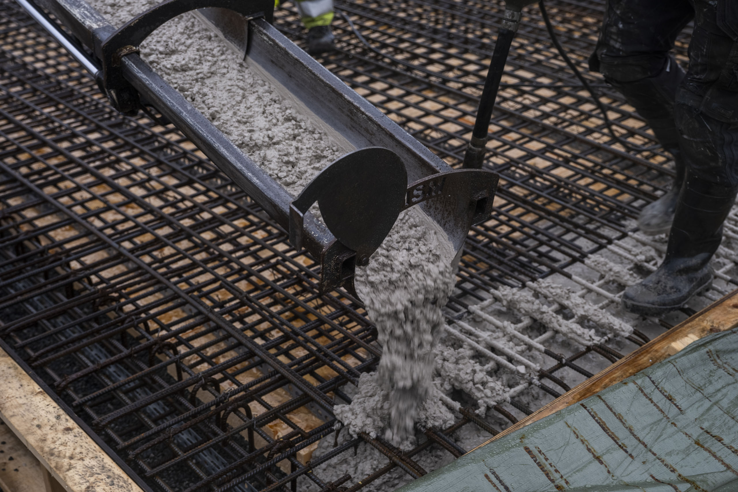 JM har testgjutit med Cemvisions alternativcement, som uppges kunna minska klimatavtrycket med upp till 95 procent.