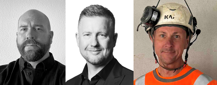 Marcus Svensson, Nordic Concrete, Patrik Eriksson-Lundebacke, Swedish Concrete och Jerry Ståhlbrand, AB Sälshögs Betongteknik.